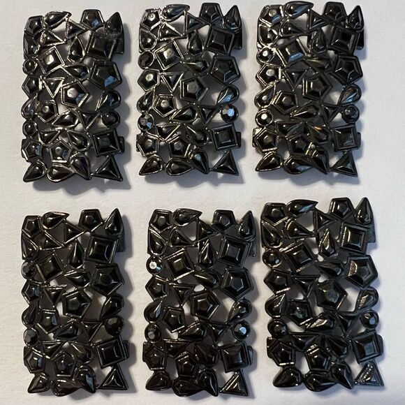 Jewelry Making Supplies bundle of 6 Metal Dark Gray/Sparkle 1 X 2” NWOT - Picture 1 of 8
